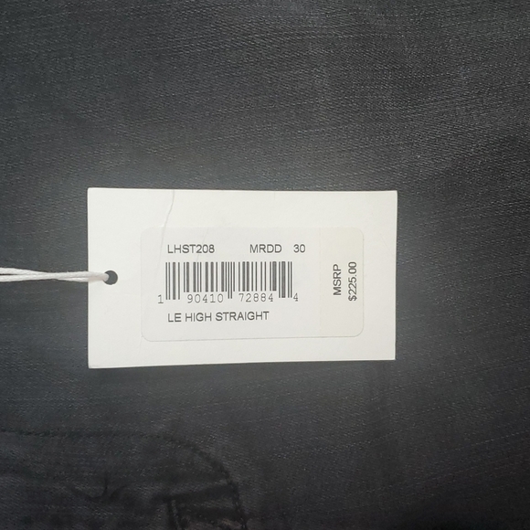 FRAME Washed Black Wash Le High Straight in Mardel Dip Size 30 NWT - Picture 2 of 8